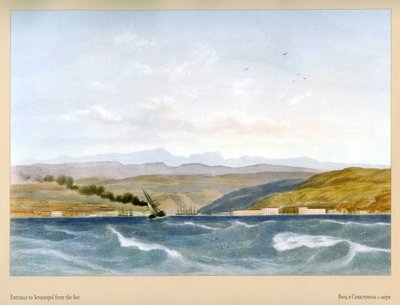 Carlo Bossoli. Entrance to Sevastopol from the Sea by Carlo Bossoli